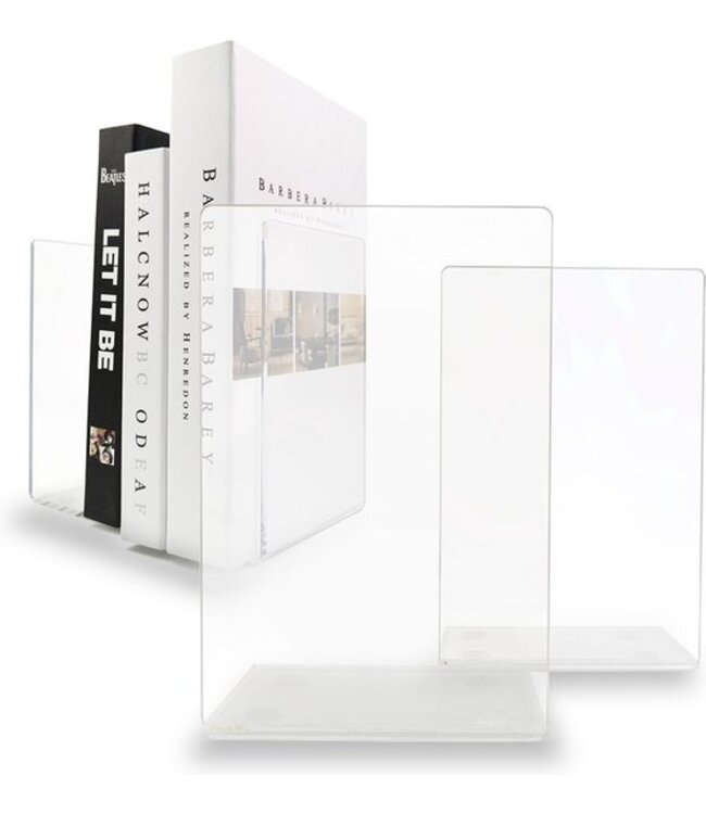 Doorzichtig Boekensteun Plexiglas - Set van 2 - Boekenstandaard - Boekenhouder - Boeksteun - Book Holder