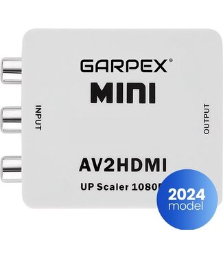 Garpex Garpex® AV naar HDMI Adapter – Tulp naar HDMI Converter – AV to HDMI – HDMI Switch – 1080P Full HD – Inclusief USB-voedingskabel