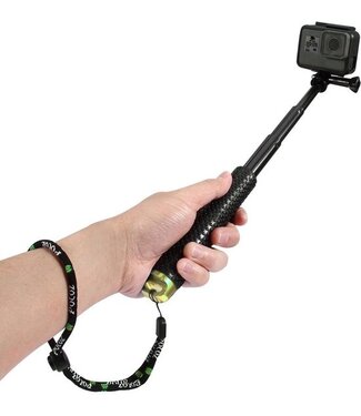 Garpex Garpex® Universele Selfiestick XL - Uitschuifbaar tot 95cm - Geschikt voor diverse Actioncamera's - Universeel - Waterproof - Geel