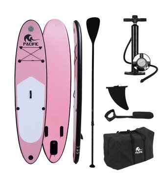 Pacific Pacific Special Edition Sup Board - Extra Stevig - 305 cm - 7 Delig - Roze  - Tot 100 kg - Opblaasbaar