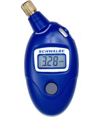 Schwalbe Schwalbe Bandenspanningsmeter - Digitaal - Airmax Pro - Tot 11 bar - Auto- en sclaverandventielen - Blauw