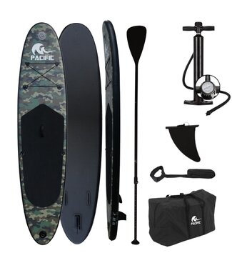 Pacific Pacific Special Edition Sup Board - Camouflage - Extra Stevig - 305 cm - 7 Delig - Tot 100 kg - Opblaasbaar