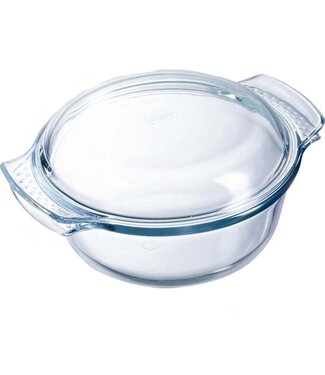 PYREX Pyrex Classic Ovenschaal - Rond met Deksel - 3,5 liter - tot 300 graden - Transparant