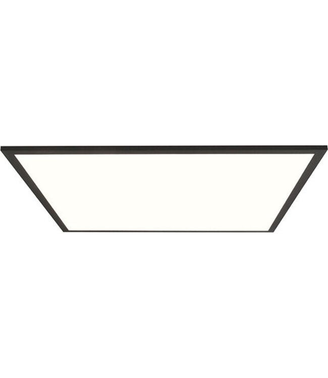 BRILLIANT lamp, Buffi LED plafondpaneel 60x60cm zand zwart, metaal/kunststof, 1x 40W LED geïntegreerd, (5200lm, 4000K), A+