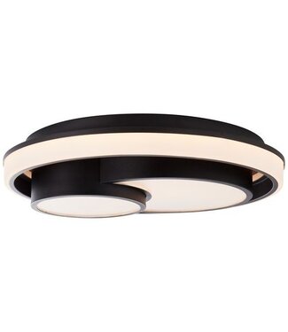 AEG AEG LED plafondlamp Dwain Zwart 39W 3900lm 3000-6500K Warm wit-Daglicht wit met afstandsbediening Ø50cm