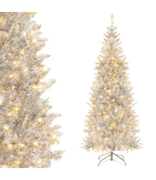 Coast Kerstboom met verlichting - 300 LED - 790 Takken - 180 cm - Zilver