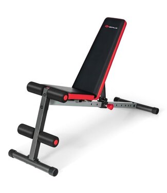 Coast Coast Fitnessbank - 9 Standen - Max. 135 kg - 140 x 46 x 100 cm - Zwart/ Rood