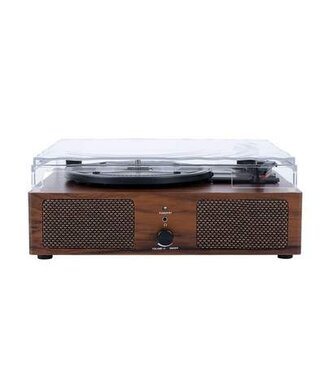 Merkloos Platenspeler - LP-Platen / Bluetooth / AUX / USB - Ingebouwde Speakers - Houten Look - Bruin