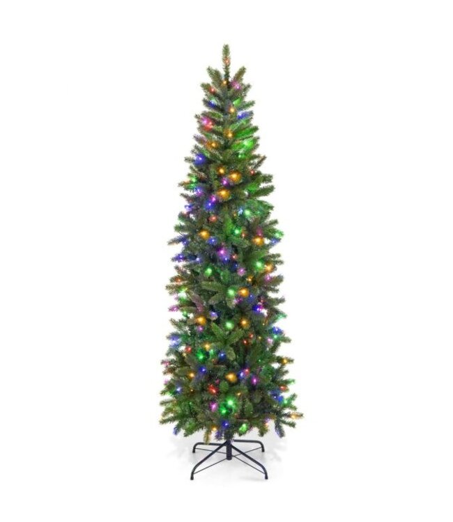 Coast Kunst Kerstboom - Witte & Meerkleurige LED verlichting - 180 cm