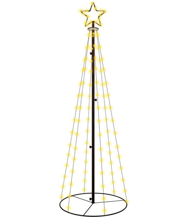vidaXL - Kegelkerstboom - 108 - LED's - 70x180 - cm - warmwit