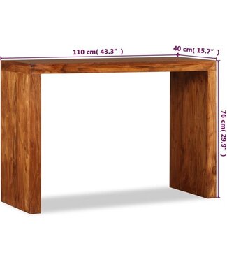 vidaXL vidaXL - Wandtafel - 110x40x76 - cm - hout - met - honingkleurige - afwerking