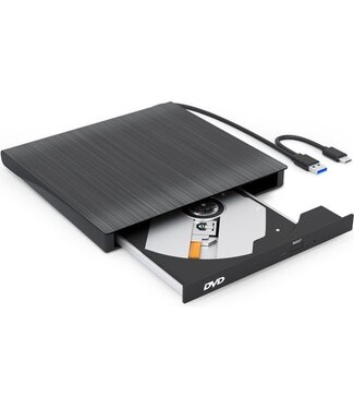 Strex Strex Externe DVD Speler en Brander - CD/DVD - Plug & Play - USB 3.0 DVD Speler - Geschikt voor Windows, Mac en Linux - Optical Drive