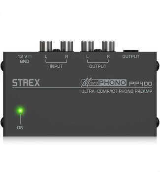 Strex Strex Compacte Phono Voorversterker met RIAA correctie - Uitermate Geschikt voor Platenspeler - Tulp In/Uitgang