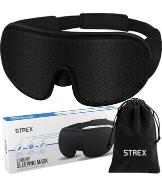 Strex Strex Luxe Slaapmasker - 3D Ergonomisch - 100% Verduisterend - Traagschuim - Slaap Masker - Oog Masker
