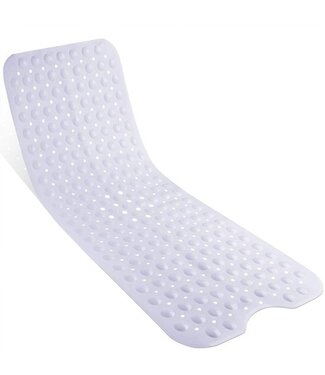 Avalo Avalo Badmat / Antislipmat Douche - 100x40CM - Wit - Met Zuignappen - Douchemat Antislip voor Douche - Badkamermat