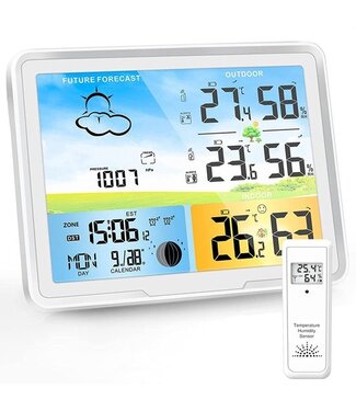 Strex Strex Weerstation Wit - Draadloos - 75M Bereik - Binnen & Buiten - Temperatuur - Luchtvochtigheid - Weersvoorspelling