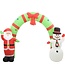 vidaXL vidaXL - Kerstboog - kerstman - en - sneeuwpop - opblaasbaar - LED - 223 - cm