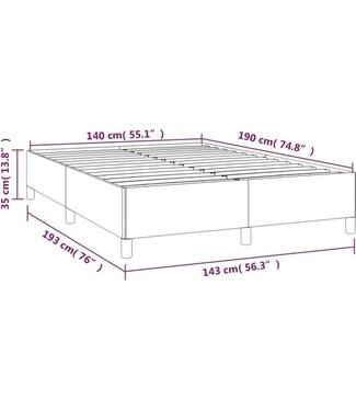 vidaXL vidaXL - Bedframe - stof - zwart - 140x190 - cm