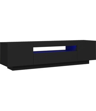 vidaXL vidaXL - Tv - meubel - met - LED - verlichting - 160x35x40 - cm - zwart