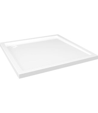 vidaXL vidaXL - Douchebak - vierkant - 80x80 - cm - ABS - wit