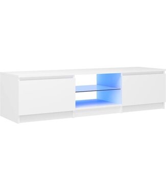 vidaXL vidaXL - Tv - meubel - met - LED - verlichting - 140x40x35,5 - cm - wit