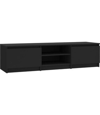 vidaXL vidaXL - Tv - meubel - 140x40x35,5 - cm - bewerkt - hout - zwart