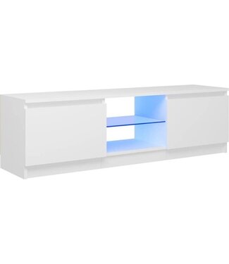 vidaXL vidaXL - Tv - meubel - met - LED - verlichting - 120x30x35,5 - cm - wit