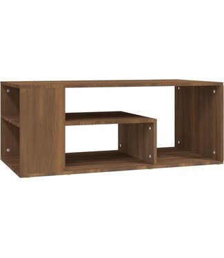 vidaXL vidaXL - Salontafel - 100x50x40 - cm - bewerkt - hout - bruineiken