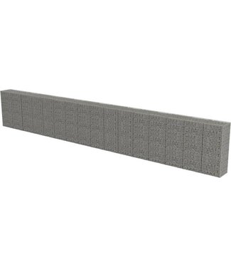 vidaXL vidaXL Schanskorfmuur - Incl Deksels - 900x50x150 cm - Gegalvaniseerd - Staal