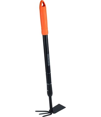 Black+Decker BLACK+DECKER Cultivator met Schoffel - Tuinhark en Schoffel - In Lengte Verstelbaar 66-101CM - Cultiveren en Onkruid Wieden - Zwart/Oranje