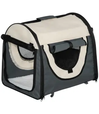 Pawhut PawHut Inklapbare hondentransportbox - Hondenbox met zijramen - 46 x 36 x 41 cm