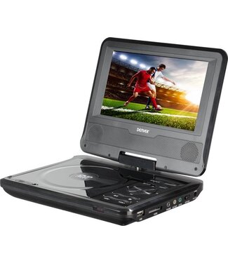 Denver Denver MT-784NB -  Portable DVD speler - 7 inch -enkel scherm - USB in put - Met accu - tot 2 uur speelplezier - Zwart