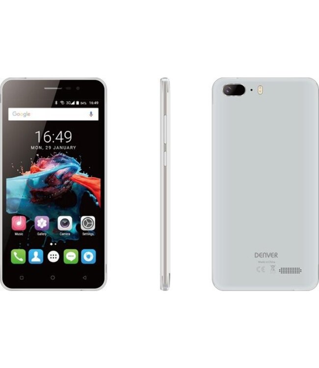 Denver SDQ-52001GSilver, 5,2" 3G Quad core smartphone met Android 6.0