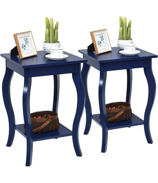 Coast Coast Bijzettafel set van 2 - 40 x 40 x 60 cm - Blauw