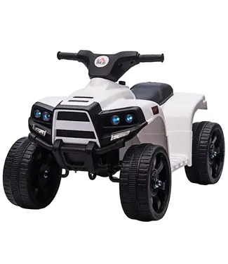 HOMCOM HOMCOM Elektrische kinderquad - Elektrische motorfiets met 2 koplampen - 65x40x43 cm - Zwart/Wit