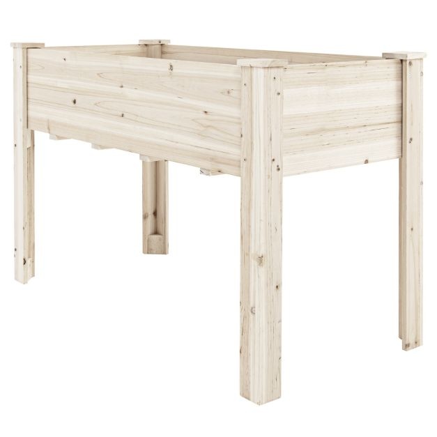 Coast Verhoogde Plantenbak - Naturel Hout - Max. 175 kg - 122 x 61 x 82 cm