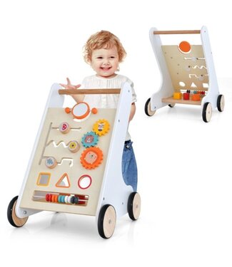Coast Coast Loopwagen Kinderen - Hout - Met Montessori speelgoed- Vanaf 10 maanden