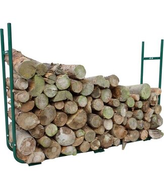 Toolland Toolland Opslagrek voor brandhout, verstelbare maat, 30 x 220 x 105cm, zware uitvoering, groen