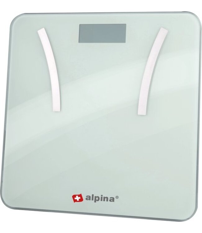 alpina Smart Home - Slimme Personenweegschaal - met Lichaamsanalyse - o.a. Gewicht, Vetpercentage en Spiermassa - met App - tot 8 Gebruikers