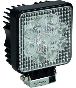 Perel Perel led-schijnwerper, 27 W, 1800 lm, 4250°K, neutraalwit, voor binnen en buiten, montagebeugel roestvrij staal, aluminium, zwart