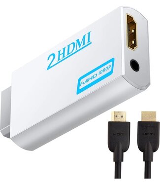 Garpex Garpex® Wii Aansluiting naar HDMI-adapter - Exclusief geschikt voor Nintendo Wii + Inclusief 1,5m HDMI-kabel - Full HD 1080p - Audio video converter geschikt voor Wii