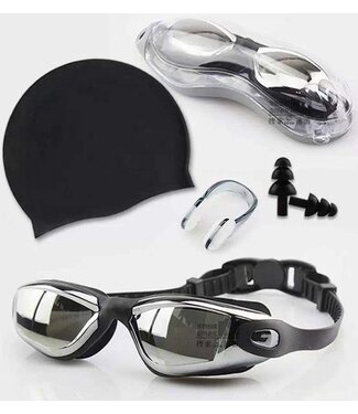 Garpex Garpex® Zwembril met Accessoires - Duikbril - Zwem Oordopjes - Neusklem Zwemmen - Neusknijper Zwemmen - Badmuts