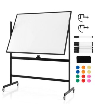 3dekansje Coast Whiteboard Dubbelzijdig - In Hoogte Verstelbaar - Incl. accessoires - 120 x 90cm