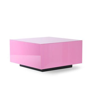 Home mirror block table pink L