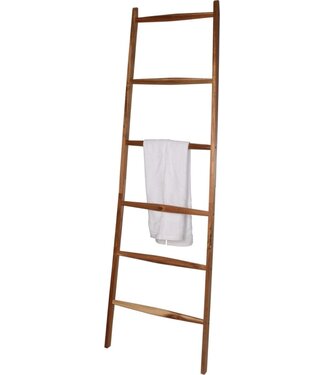 Bathroom Solutions Bathroom Solutions Handdoekenrek ladder met 6 stangen hout naturel