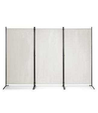 Coast Coast 3 Panelen Roomdivider - Inklapbaar - 260 x 183 cm - Wit - Polyester/Staal