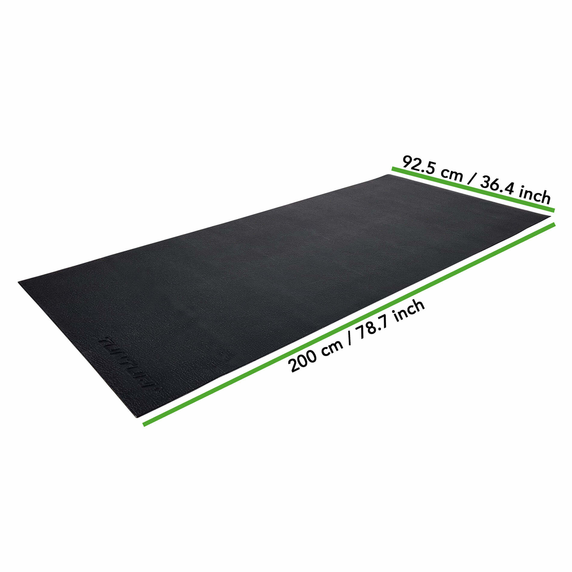 Loopband mat - Vloerbeschermmat - 200 x 95 x 0,5 cm - Zwart, foto 3 van 4