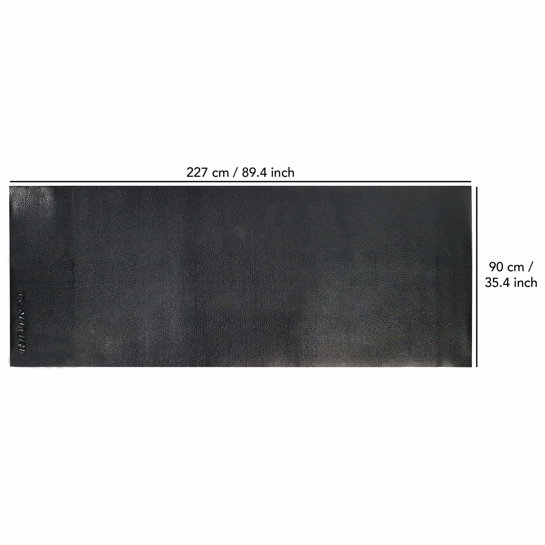 Roeitrainer mat - Vloerbeschermmat - 227 x 90 x 0,4 cm - Zwart, foto 4 van 4