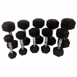 Rubber Dumbbell Set - Dumbellset (1 - 10kg)