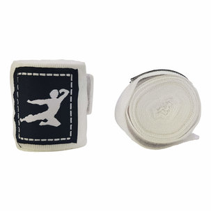 Bruce Lee Boxing Wraps 250 cm, Pair - White